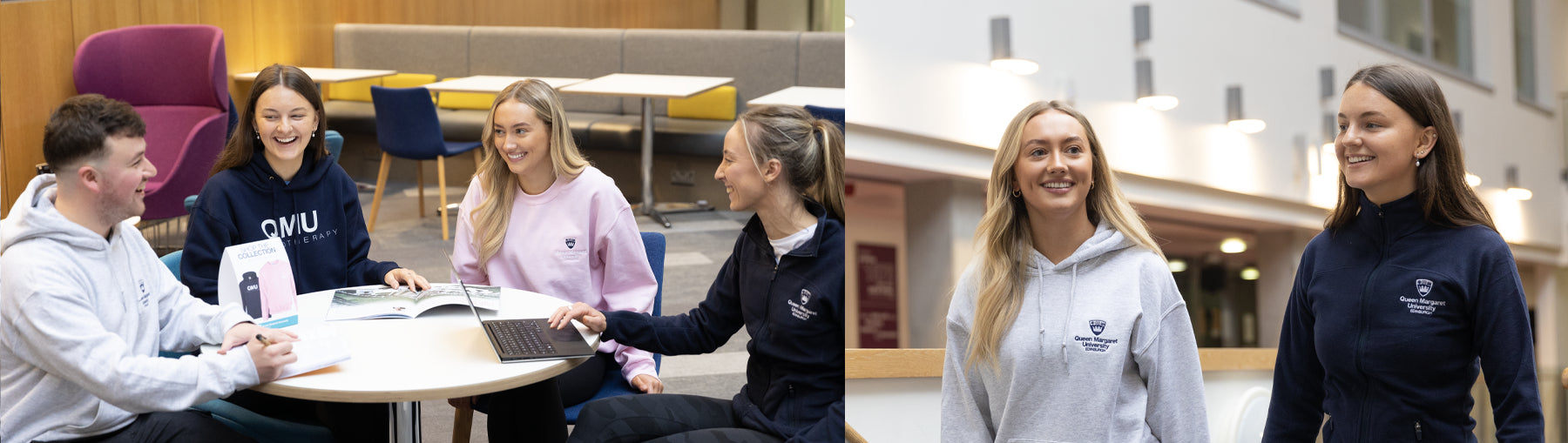 Queen Margaret University Students in Main Hall